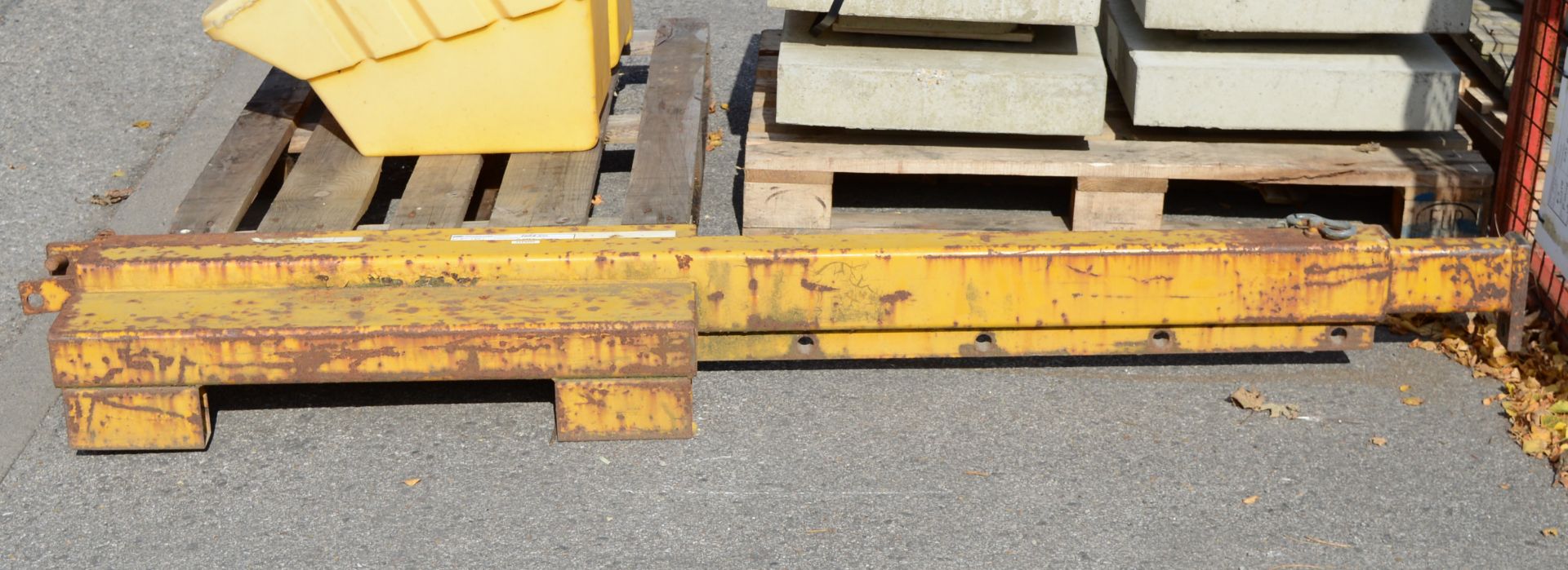 Forklift Jib Arm Yellow. - Image 2 of 2