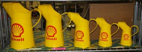 Shell Oil Can Set - x5