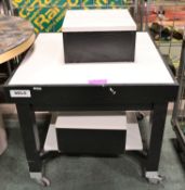 Mobile Display Table Unit L850 x W850 x H770mm.