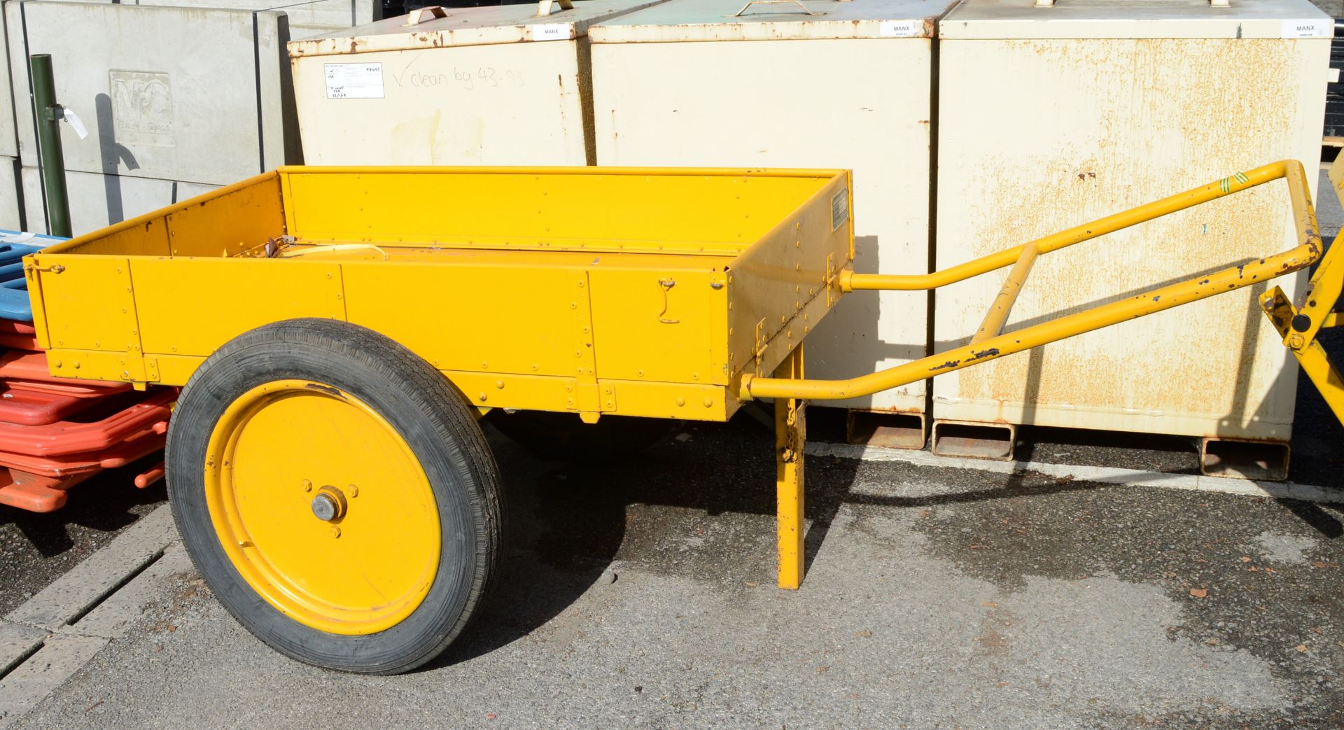 Armourer's Yellow Hand Cart L 2460 x W 1260 x H 800mm.