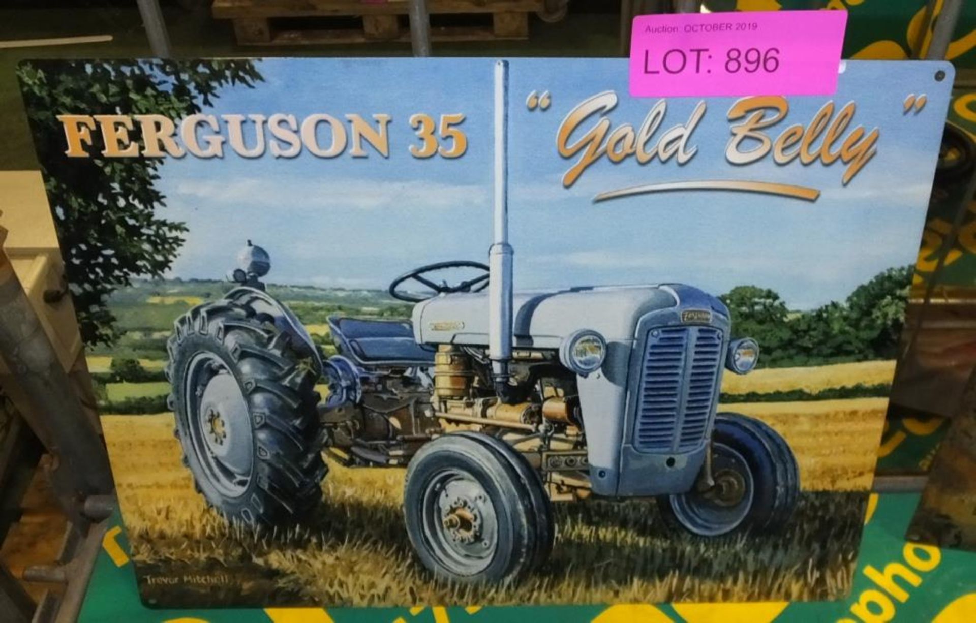 Small tin sign - Ferguson 35 - Gold Belly