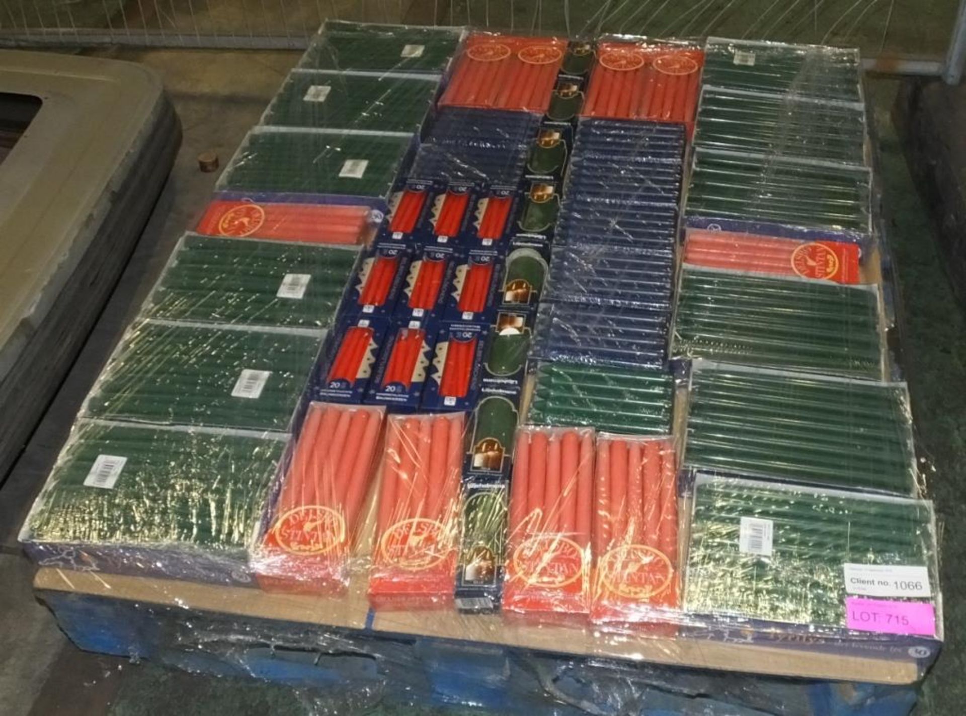 Pallet of Various Candles