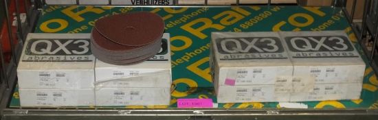 QX3 Abrasive Discs - 50 Grit - 25 per box - 178x22mm - 8 boxes
