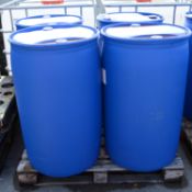 4x 200 ltr Blue Plastic Barrels.