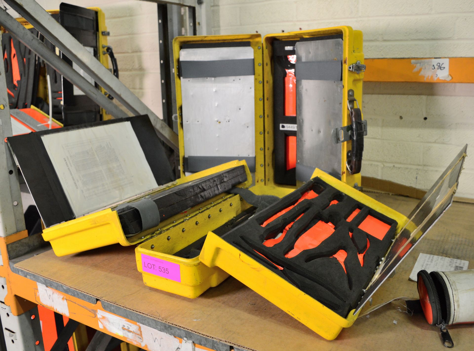 2x Tool Boxes Portable Yellow - Empty - Image 2 of 2
