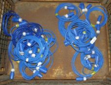 10x Tent Cable blue - 5m x 16amp