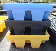 3x Bunded Spill Trays 1100ltr capacity.