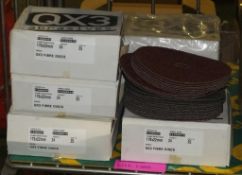 QX3 Abrasive Discs - 24 Grit - 25 per box - 178x22mm - 8 boxes