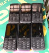 6x ZTE Mobile Phones - AS SPARES OR REPAIRS