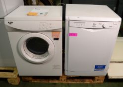 Indesit WMB71343W Dishwasher, Bush V6SDW Tumble Dryer