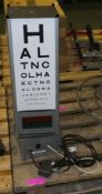 Opticians Eye Test Rotating Light box