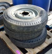 3x Sankey Trailer Wheels.