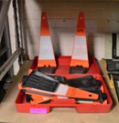 Flat Pack Portable Traffic cones in carry case