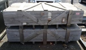 2x Empty Wooden Crates