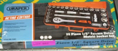 Draper Retro Edition 25 Piece 1/2" Square Drive Metric Socket Set