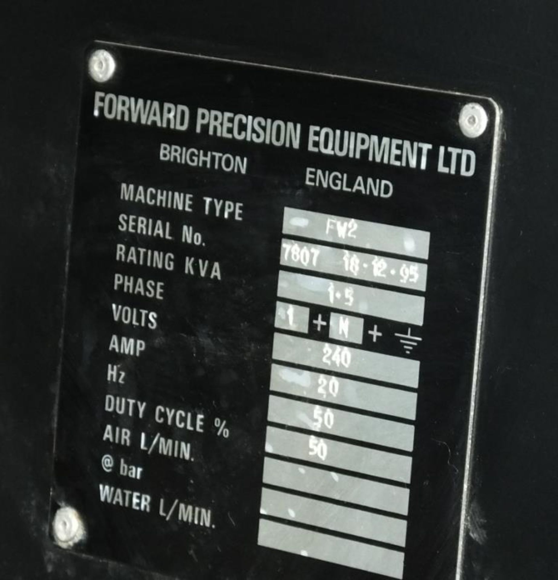 FPE Resistance Welder 20A 240V. - Image 3 of 4