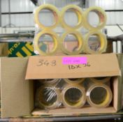 3M Scotch Box Sealing Clear Tape 48mm x 66m - 36 Rolls per Box