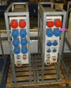 2x Upright Power Socket / Junction boxes