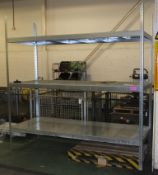 Racking Assembly Including - Galvanised Upright Racking 224cm, Galvanised Beam Front & Bac