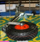 Jockey Wheel Heavy Duty 48mm with clamp - pnematic tyre