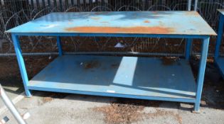 Steel Table L 2100 x W 1110 x H 850mm.