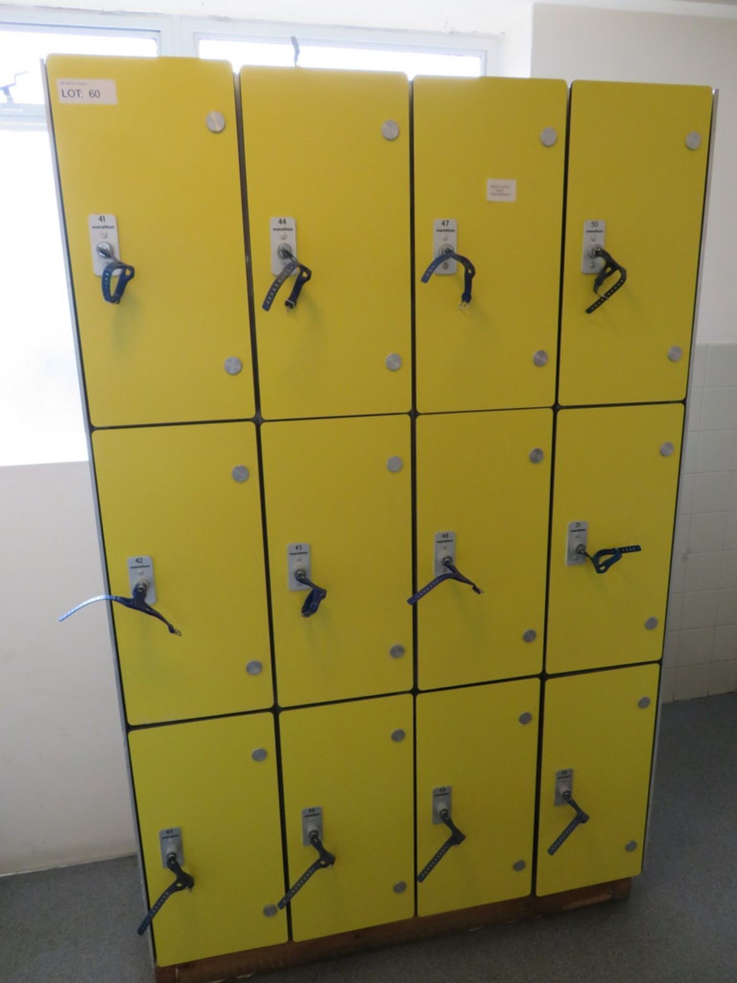 BANK OF 12 (4X3) X MARATHON LOCKERS