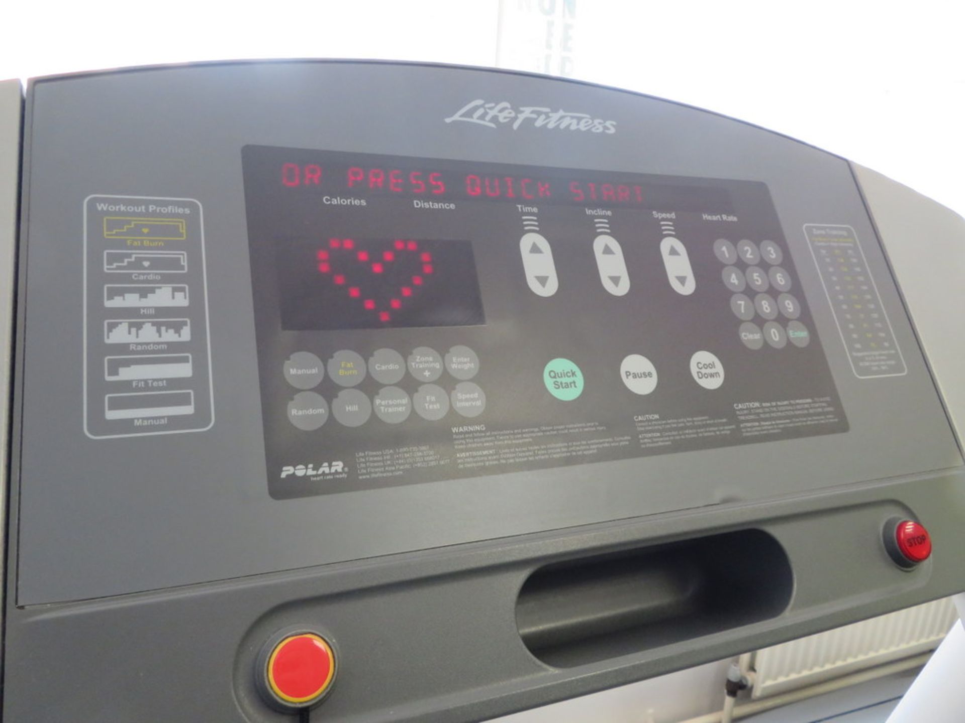 LIFE FITNESS MODEL 95Ti TREADMILL; 2200 X 930 X 1600MM - Image 3 of 3