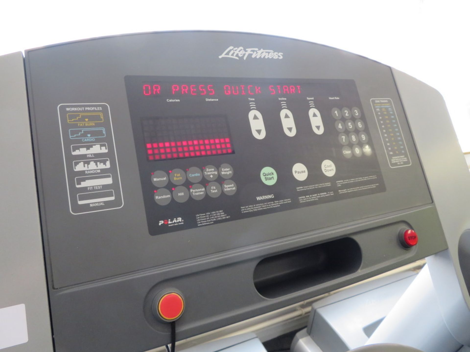 LIFE FITNESS MODEL 95Ti TREADMILL; 2200 X 930 X 1600MM - Image 3 of 3