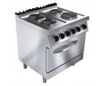 Rexmartins Model G7K210E Electric 4 Plate Oven Range, 3 Phase, 13KW, 800mm W, New & Boxed