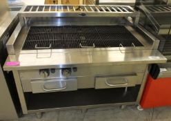 Rexmartins Model RMBEVGRG 1200A Dual Fuel Robata Grill, Nat Gas or 20KW, Unused but no box