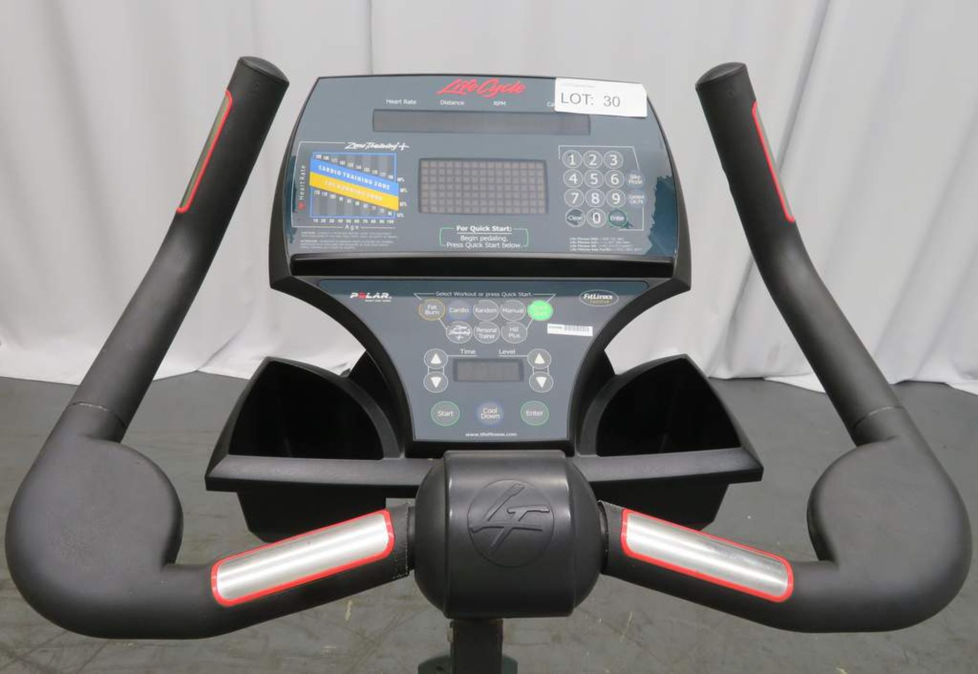 Life Fitness, Model: 9500HR, Upright Exercise Bike. - Image 5 of 6