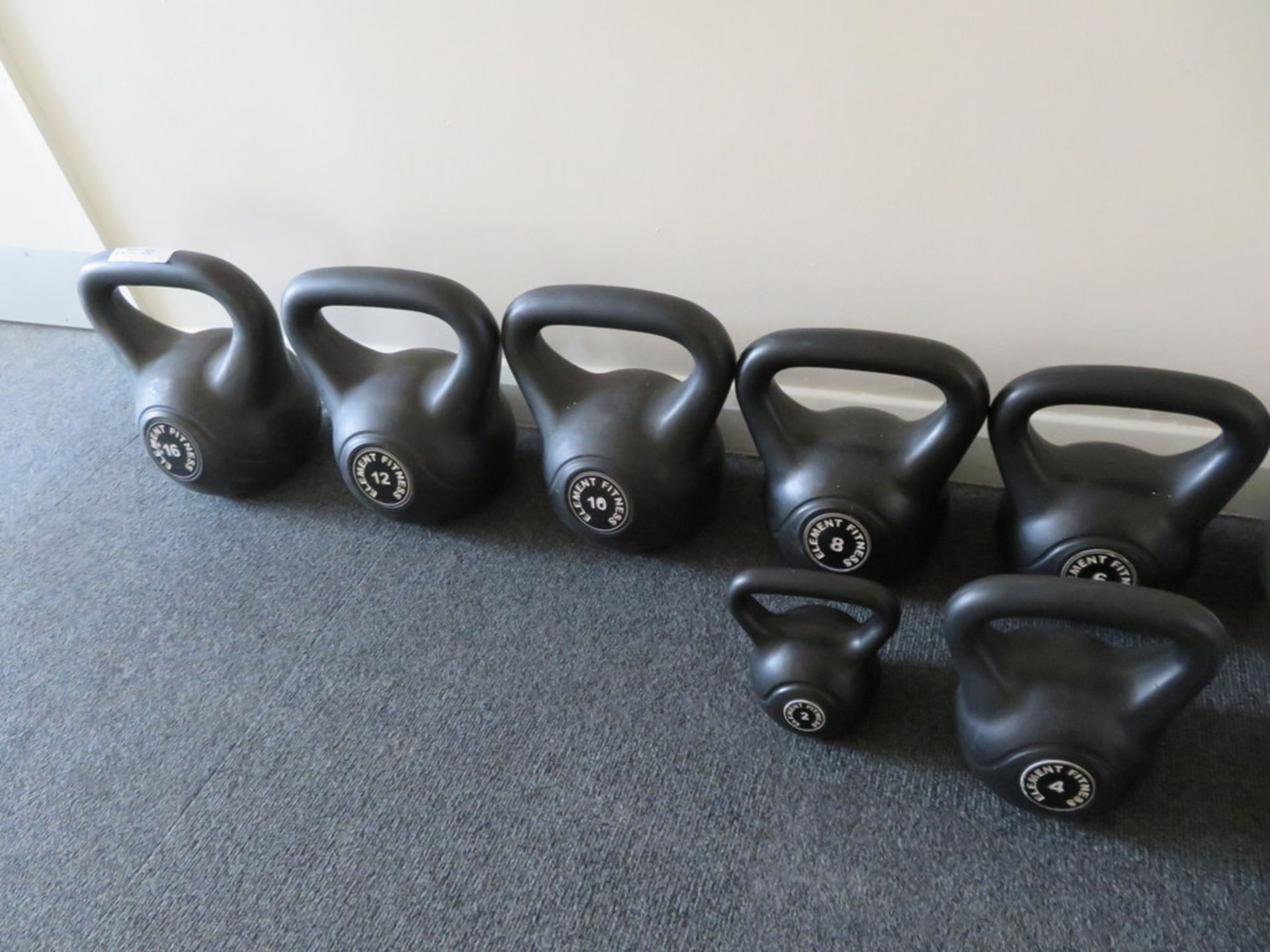 7x Element Fitness Plastic Dumbbells.