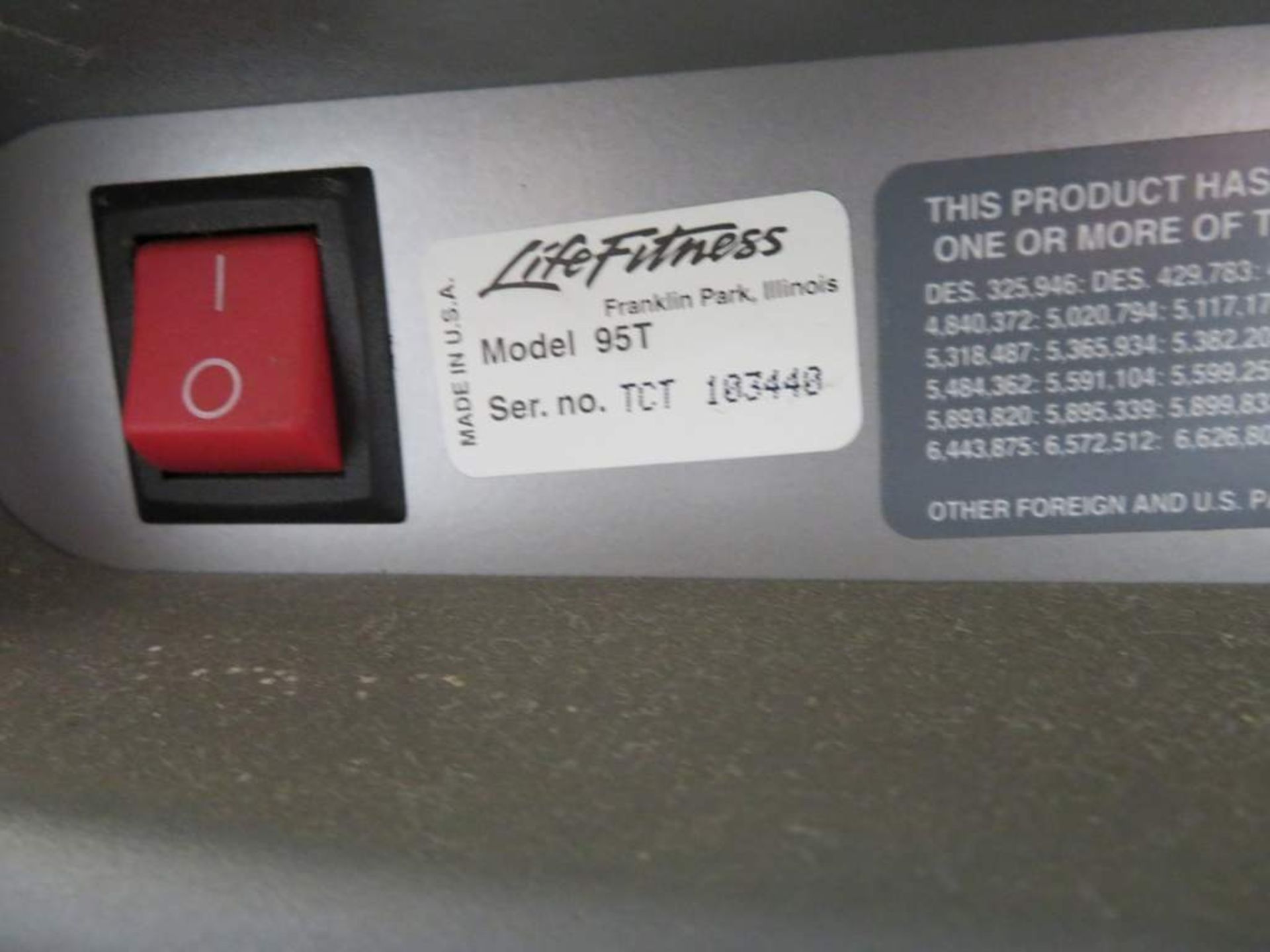 Life Fitness, Model: 95Ti, Treadmill. - Image 10 of 10