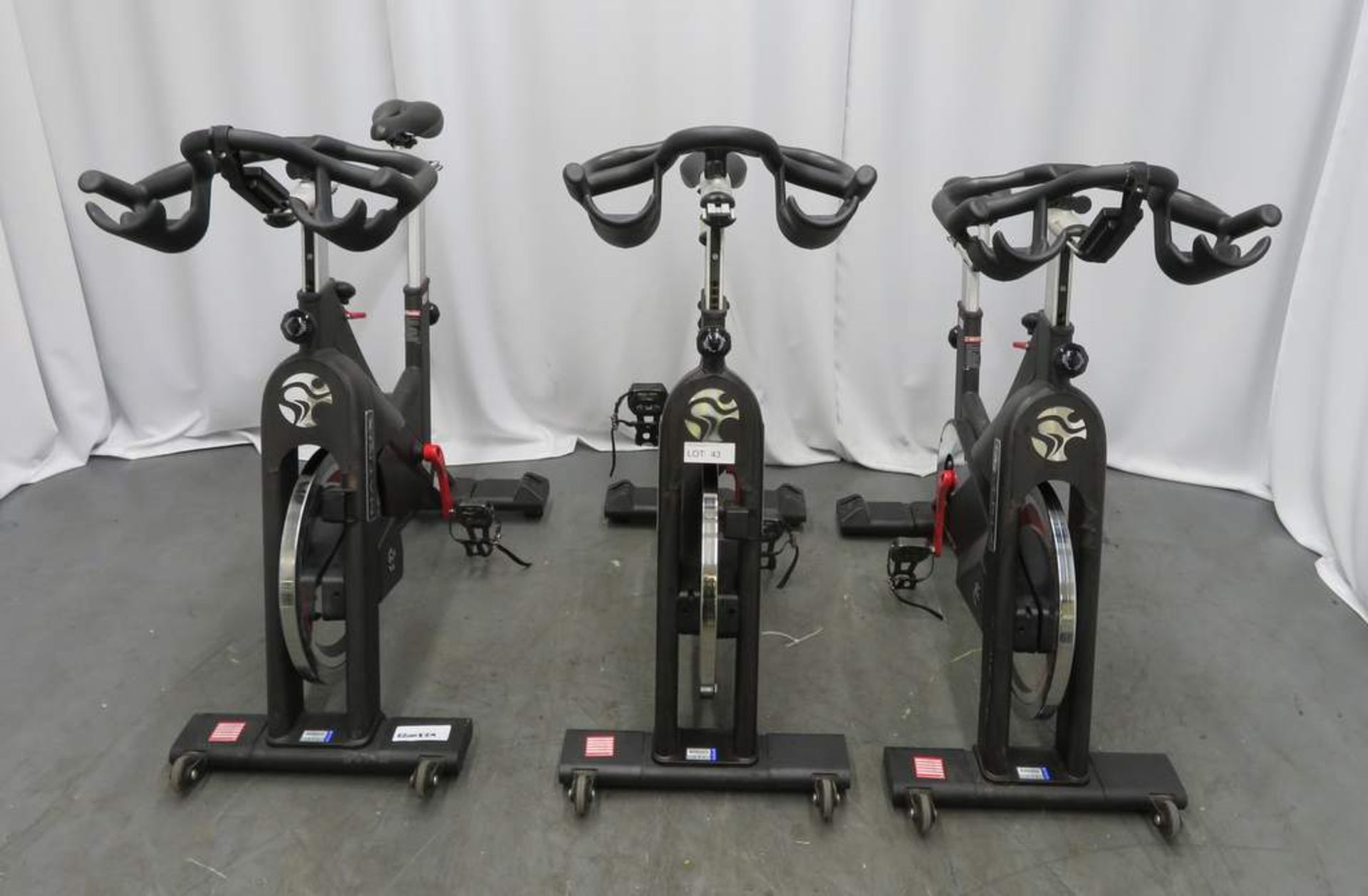 3x Matrix Model: IC3 Series Spin Bike, Complete With Digital Console.