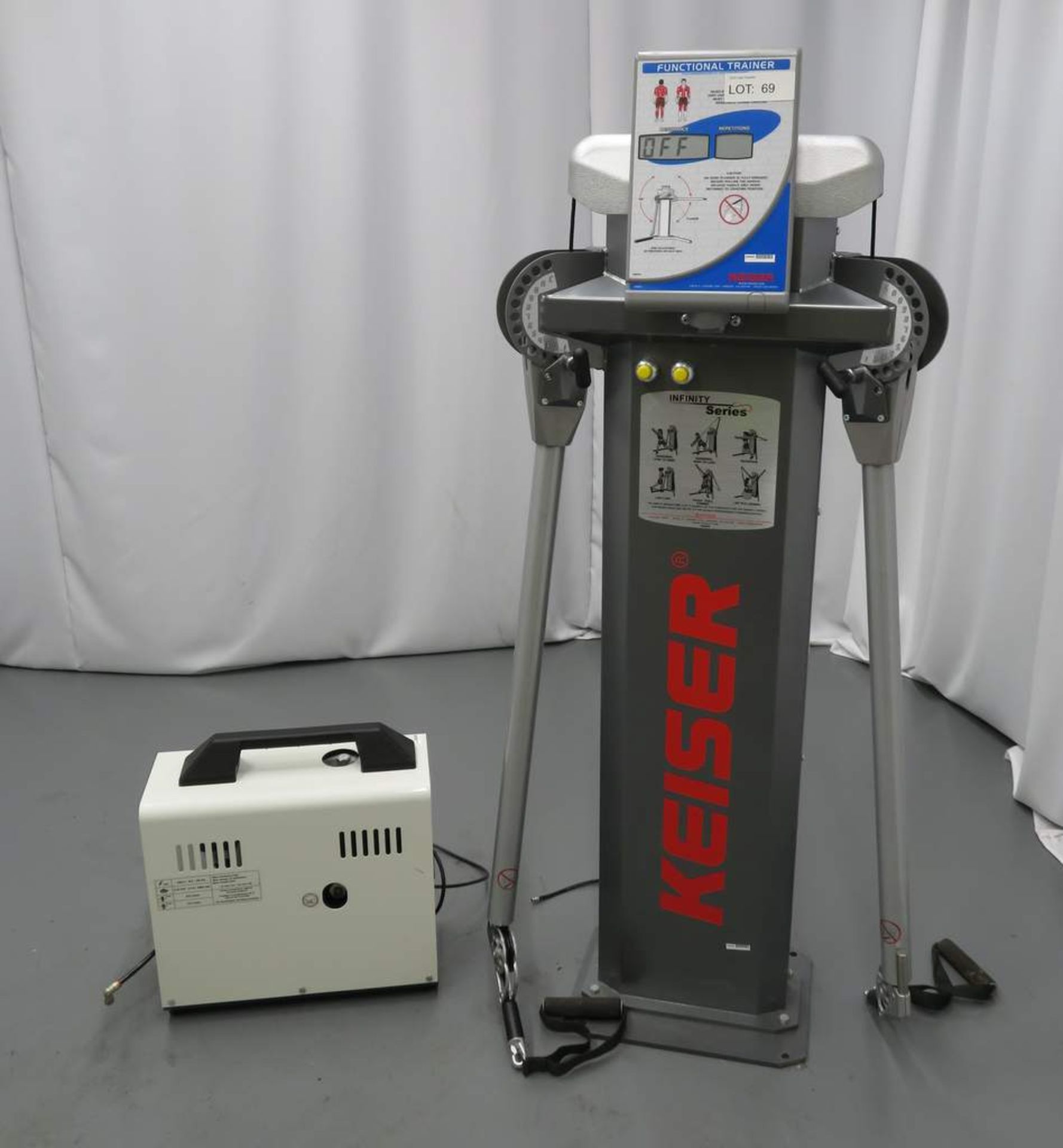 Keiser Infinity Series Functional Trainer, Model: 003020PS, Complete With Resistance Compressor.