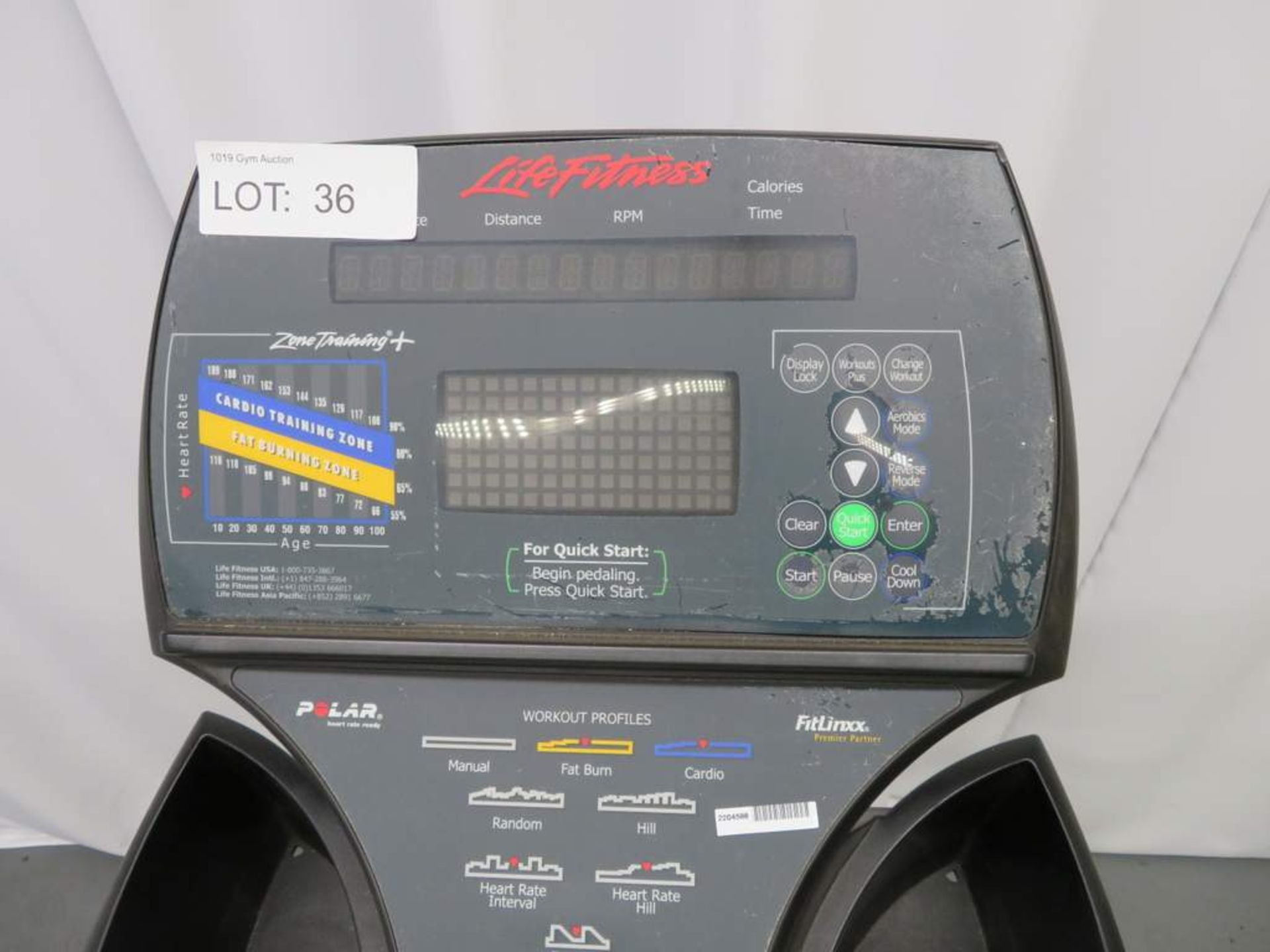 Life Fitness, Model: 9100HR, Cross Trainer. - Image 6 of 9