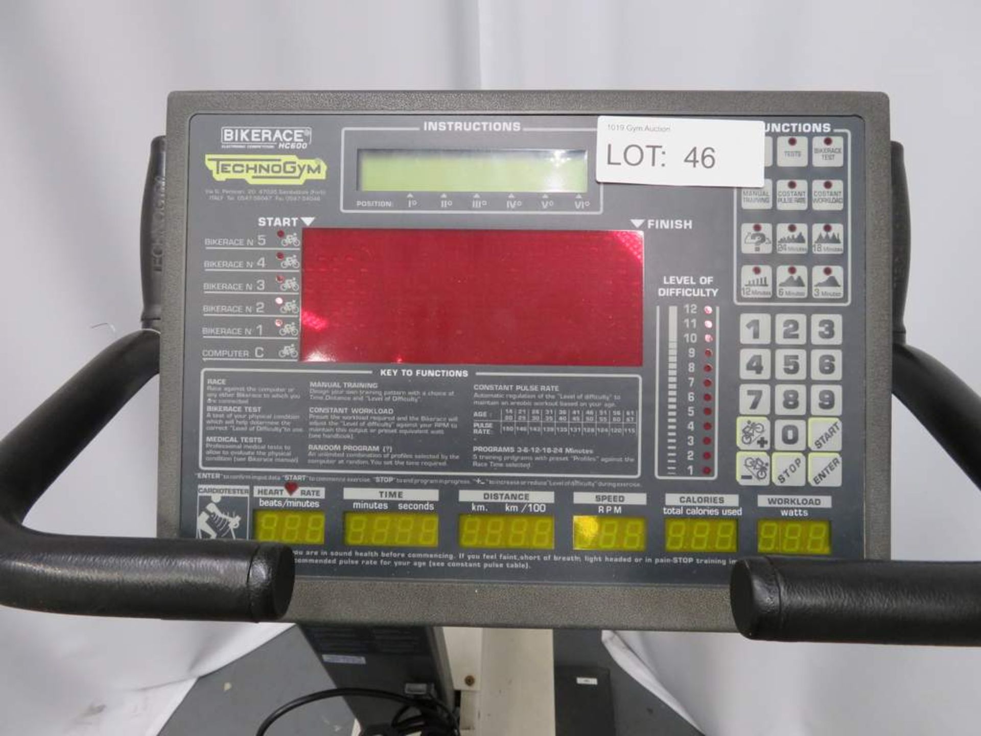 Technogym Model: Run HC600, Exercise Bike. - Image 4 of 6