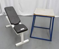 Adjustable Gym Bench & Box Jump Table.