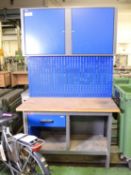 Workbench with Two Door Cupboard W 1200 x D 630 x H 2020mm.