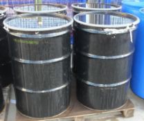 4x Metal 45 Gallon Drums