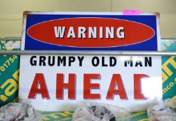 Grumpy Old Man Tin SIgn - 700 x 500mm.