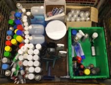 Various chemicals - De-icer, spray paint
