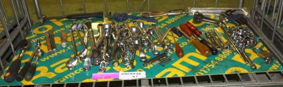 Various Hand Tools - Hammer, Sockets, Spanners, Wrenches