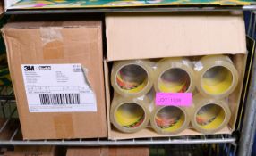 2x Boxes 3M Scotch Box Sealing Clear Tape 48mm x 66m - 36 Rolls per Box.