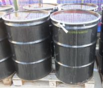 4x Metal 45 Gallon Drums