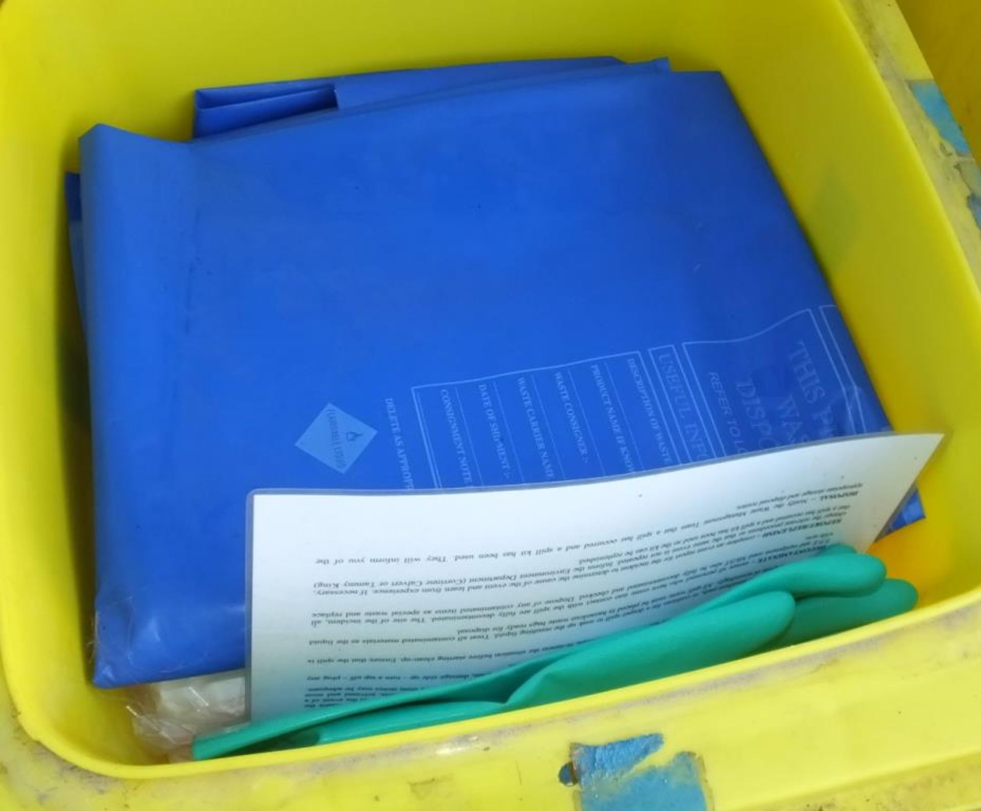 Chemical Spill Kit in Yellow Bin - Image 2 of 2