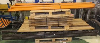 Racking Assembly System 4x Uprights W900 x H3050 - 12x Beams W100 x L2750 with wooden Shel