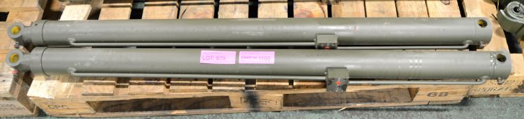 Pair of Hydraulic Rams - Approx 1290mm between fixing centres.