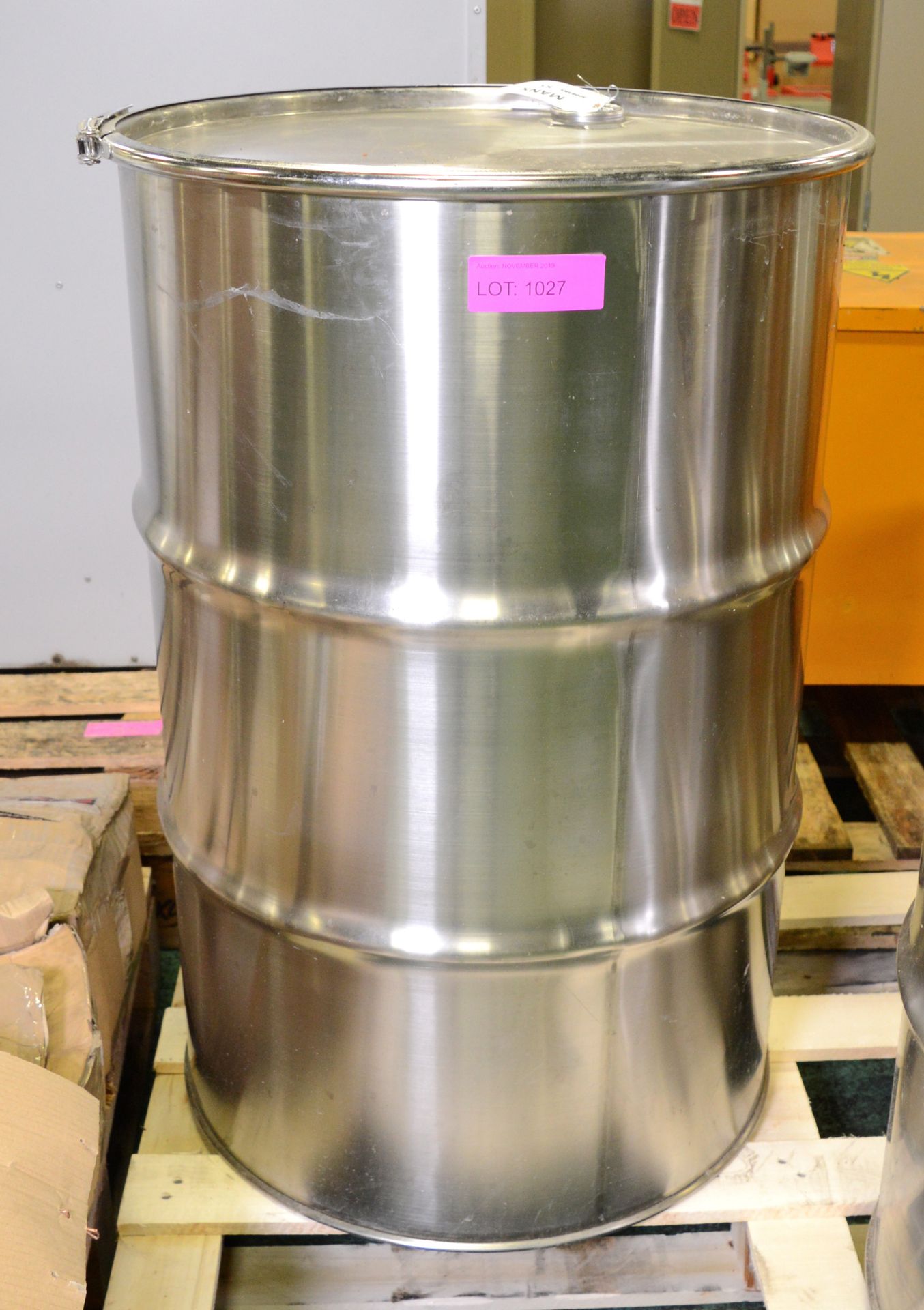 Stainless Steel 45 Gallon Drum.