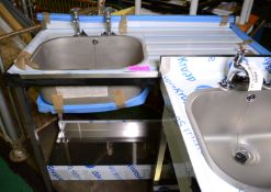 Stainless Steel Single Sink Unit L 1200 x W 600 x H 970mm.